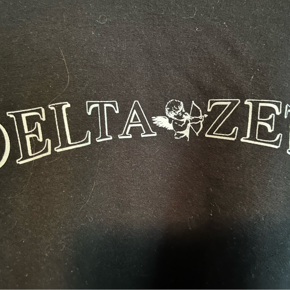 Delta Zeta sorority Black Crewneck Women’s Sweatshirt - Picture 3 of 4